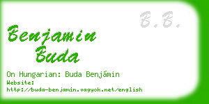 benjamin buda business card