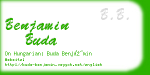 benjamin buda business card